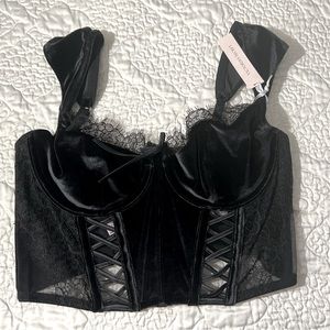Victoria secret velvet and lace corset